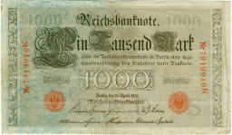 1000 марок 1910 года Германия