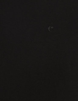 Черный базовый трикотажный свитер приталенного кроя с v-образным вырезом - Cacharel фото 6