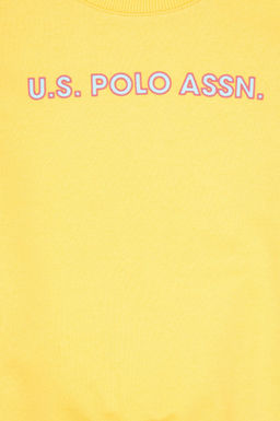Желтый свитшот для девочки Неожиданная скидка в корзине - U.s. polo assn фото 4