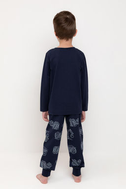 К 1606/морской синий,дорожная техника пижама д/дет яс