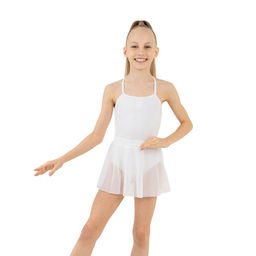 Юбка гимнастическая Grace Dance, на поясе, р. 38, цвет белый  фото 3