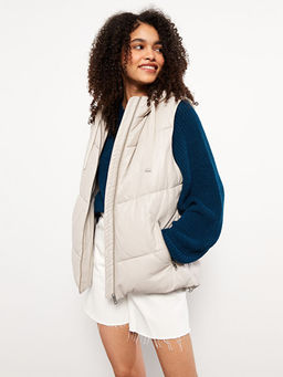 Kad?n Kap??onlu D?z ?i?me Yelek