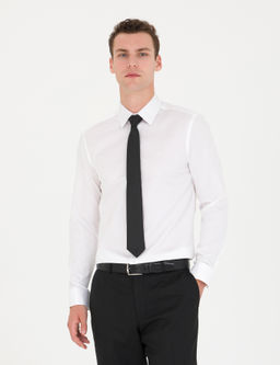 Beyaz Slim Fit Uzun Kollu Basic G_mlek - Pierre cardin фото 8