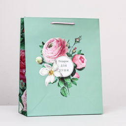 Пакет подарочный Подарок для души , 26 х 32 х 12 см