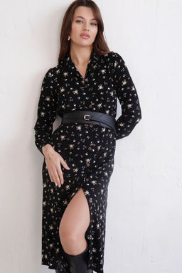 Платье-рубашка с английским воротником принт - Martichelli фото 287