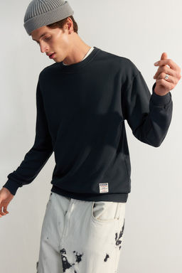 TRENDYOL MAN Yesil %100 Pamuk Premium Oversize/Genis Kesim Eskitme/Soluk Efektli Sweatshirt TMNAW24SW00021 - Trendyolmilla фото 4