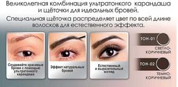 Alvin Dor P-8 Карандаш д/бровей механический с щеточкой Super Slim (тон 01 Light Brown)