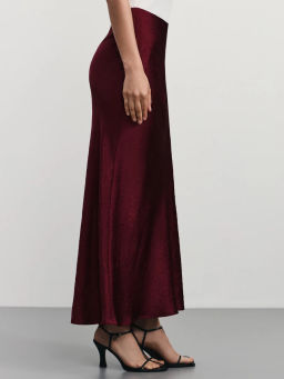 Юбка длины макси из жатого атласа / Zarina  фото 4