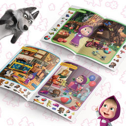 Набор книг Найди отличия, 6 шт. по 12 стр., А5, Маша и Медведь  фото 3