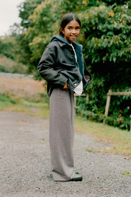 WIDE-LEG JACQUARD TROUSERS WITH BUTTONS - Zara фото 5