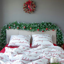 Постельное бельё Этель 1.5 сп Christmas letter 143х215 см, 150х214 см, 70х70 см - 2 шт, бязь  фото 7