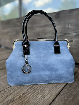 Женская сумка из эко кожи с ручками 0024 Голубой - Cidirro фото 2