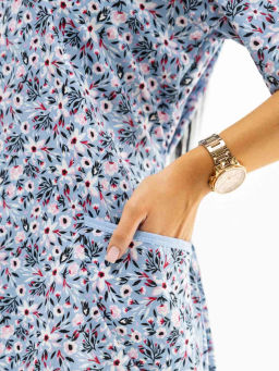 Халат женский, цвет голубой