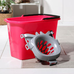 Ведро прямоугольное МОП, 15 л, со сливом и отжимом, МИКС