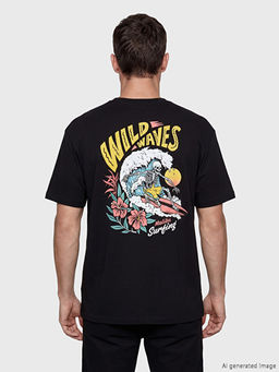 Loose Fit Bask?l? Erkek Ti??rt