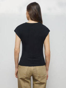 Футболка с драпировкой из вискозы / Zarina  фото 5