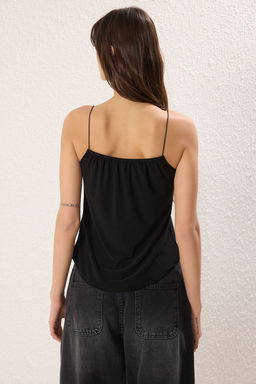 Siyah-K?rm?z? 2li Paket Ask?l? Regular Kal?p Orme Bluz TWOSS25BZ00437 - Trendyolmilla фото 4