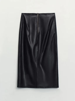 Юбка миди из искусственной кожи / Zarina  фото 7