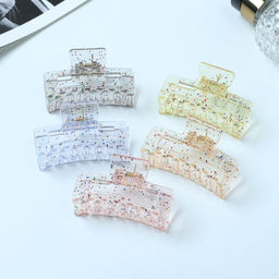 Цена за 12 шт. Крабик для волос «Айлин», прямой, 6.5 см, МИКС