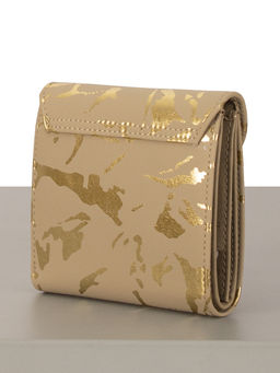 LACCOMA кошелек LA-2075-бежевый-золотой натуральная кожа  фото 2