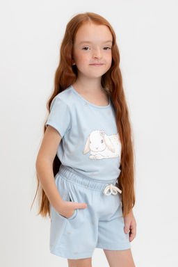 Crockid _ КР 302748/голубой,любимые ромашки к563 фуфайка (футболка) для дев