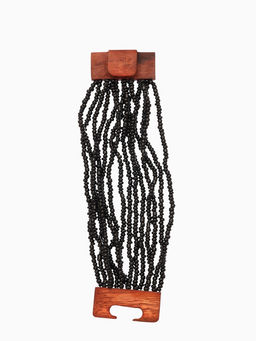 Браслет плетёный, 20×5 см, чёрный