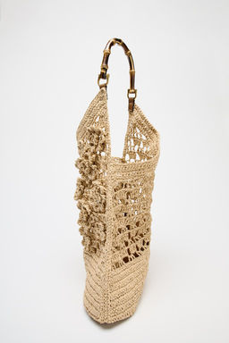 FLORAL BRAIDED TOTE BAG - Zara фото 5