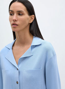 Conso/KSS 240710 - grey-blue Комплект кардиган и брюки  фото 8