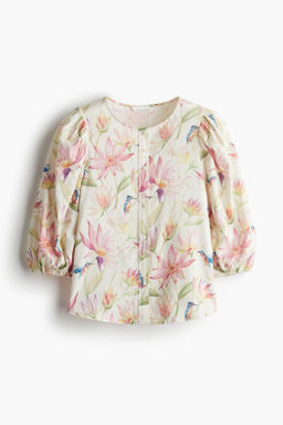 Blusa en mezcla de lino - H&m фото 8