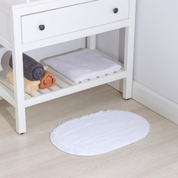 Коврик Доляна Пушистик, 38?59 см, белый  фото 4