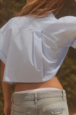 POPLIN CROP SHIRT - Zara фото 10