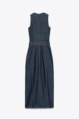 Z1975 DENIM DRESS WITH BELT - Zara фото 3