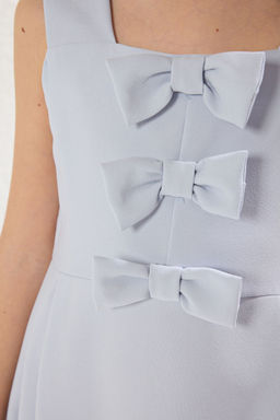 Pembe Kurdele Detayl? Mini Me Anne-K?z Bayraml?k Dokuma Elbise TKDSS25EL00046 - Trendyolmilla фото 13