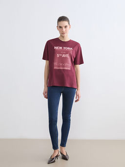 New York Bask?l? Oversize Kad?n Ti??rt