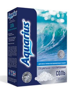 Соль для посудомоечной машины AQUARIUS гранулированная, 1800 гр