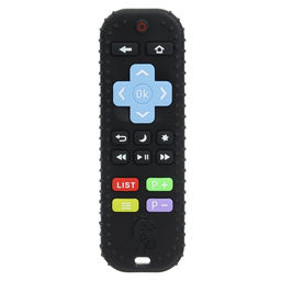 Прорезыватель для зубов «Пульт от телевизора», силикон, черный, 16 см