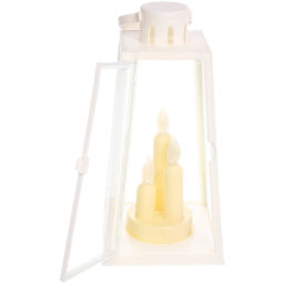 Сувенир с подсветкой "Пламя" 13*13*26 см (работает от 3*ААА), Белый