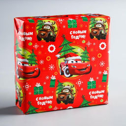 Цена за 10 шт. Упаковочная бумага Машинки 70 ? 100 см