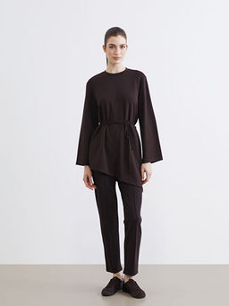 Bisiklet Yaka Kad?n Sweatshirt Tunik