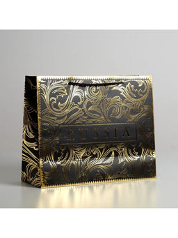Цена за 2 шт. Пакет подарочный, упаковка, «Gold Russia», 32×26×12 см