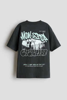 Camiseta estampada de corte holgado - H&m фото 8