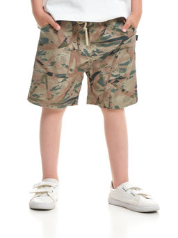 Шорты из плащевки для мальчика 33-2713 хаки - Mini maxi фото 4