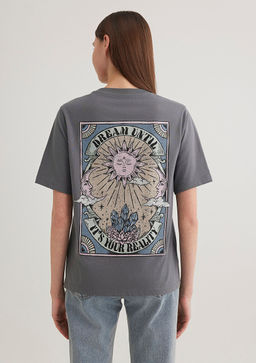 Bask?l? Antrasit Tisort - Mavi фото 5