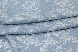 Штапель Хрупкая нежность цв.серо-голубая дымка, ш.1.45м, вискоза-100%, 120гр/м.кв - Купава фото 11