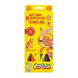 Набор цветных карандашей Каляка-Маляка Премиум 12 цветов, утолщенный супермягкий грифель, трехгранные