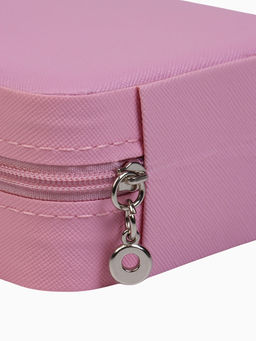 Шкатулка для украшений, 9.5×9.5×4.5 см, розовая