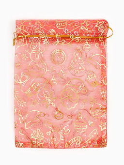 Цена за 20 шт. Мешочек подарочный органза С Новым годом!, 16?24 см