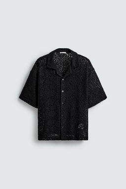 CROCHET TEXTURED SHIRT - Zara фото 7