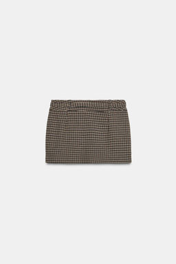 HOUNDSTOOTH SKORT WITH BELT - Zara фото 6