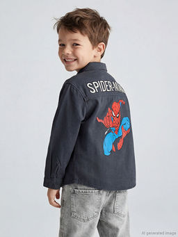 Spider-Man Bask?l? Erkek ?ocuk G?mlek